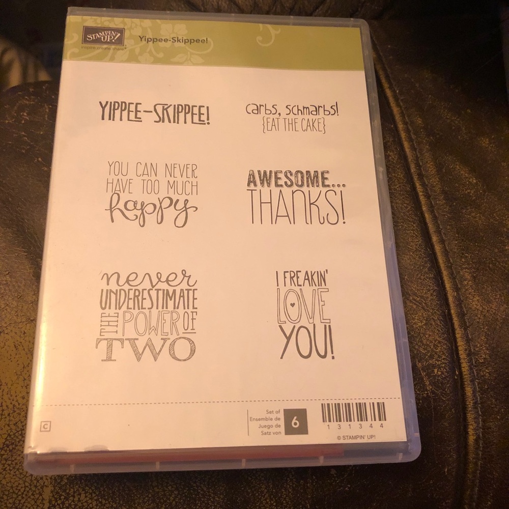 Stampin’Up! Yippee-Skippee cling stamp set.